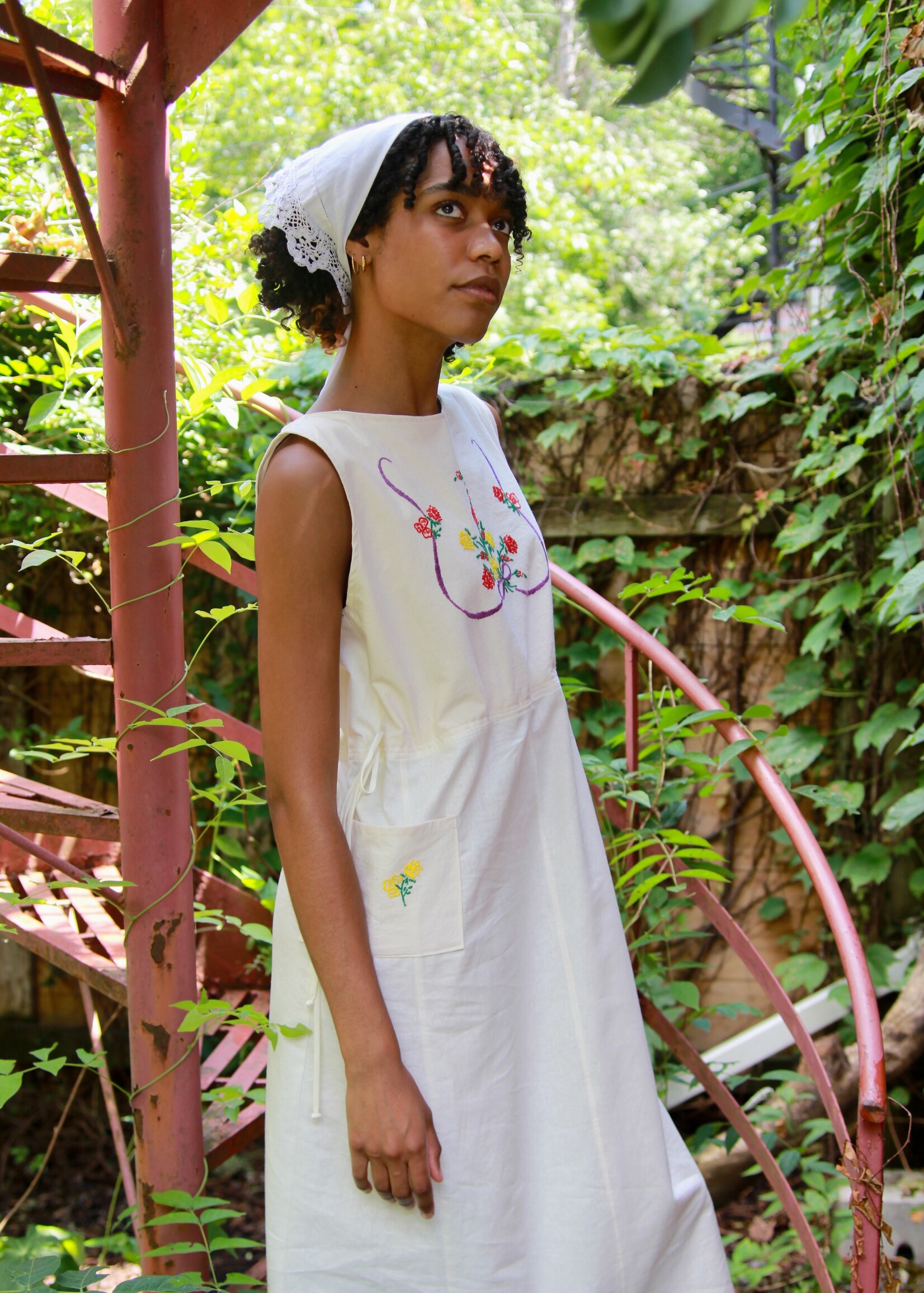 Studio Citizen Studio Citizen Upcycled Linen Dress - Purple Bow  - S