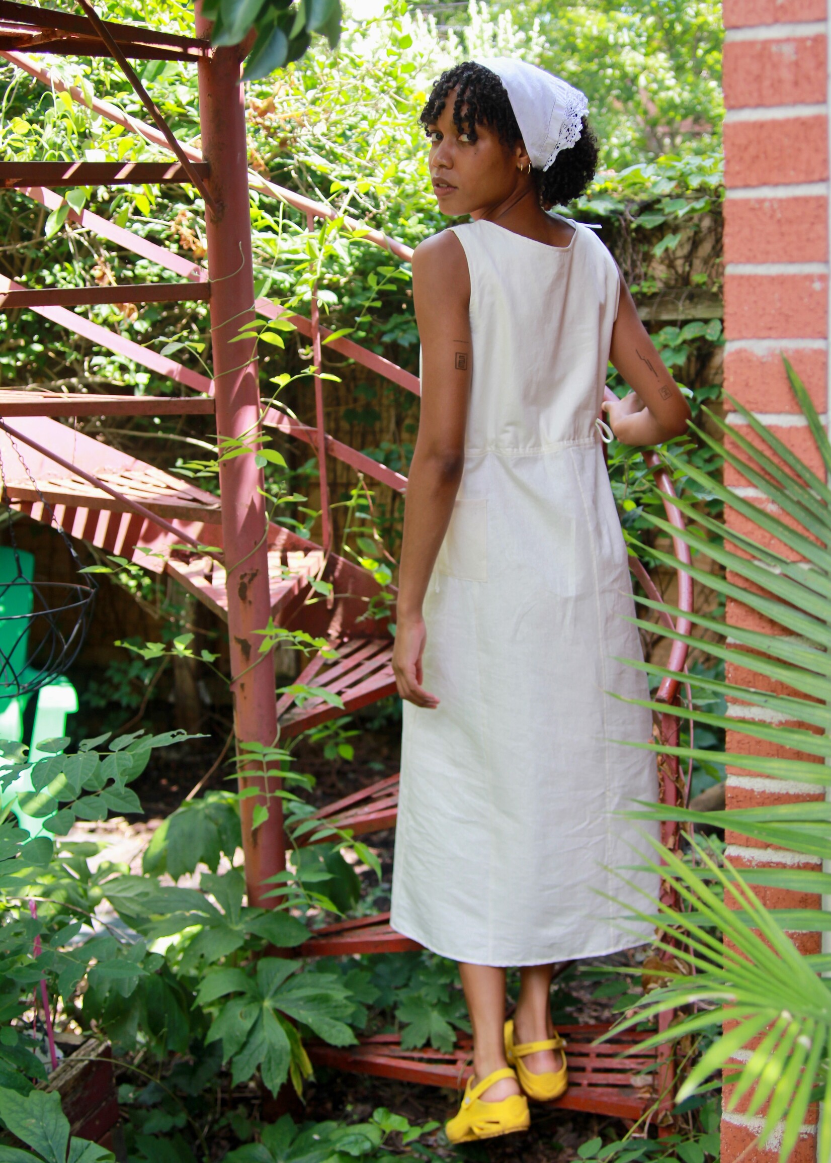 Studio Citizen Studio Citizen Upcycled Linen Dress - Purple Bow  - S
