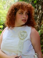 Studio Citizen Mole X Studio Citizen Upcycled Linen Rosette Pin - Lace