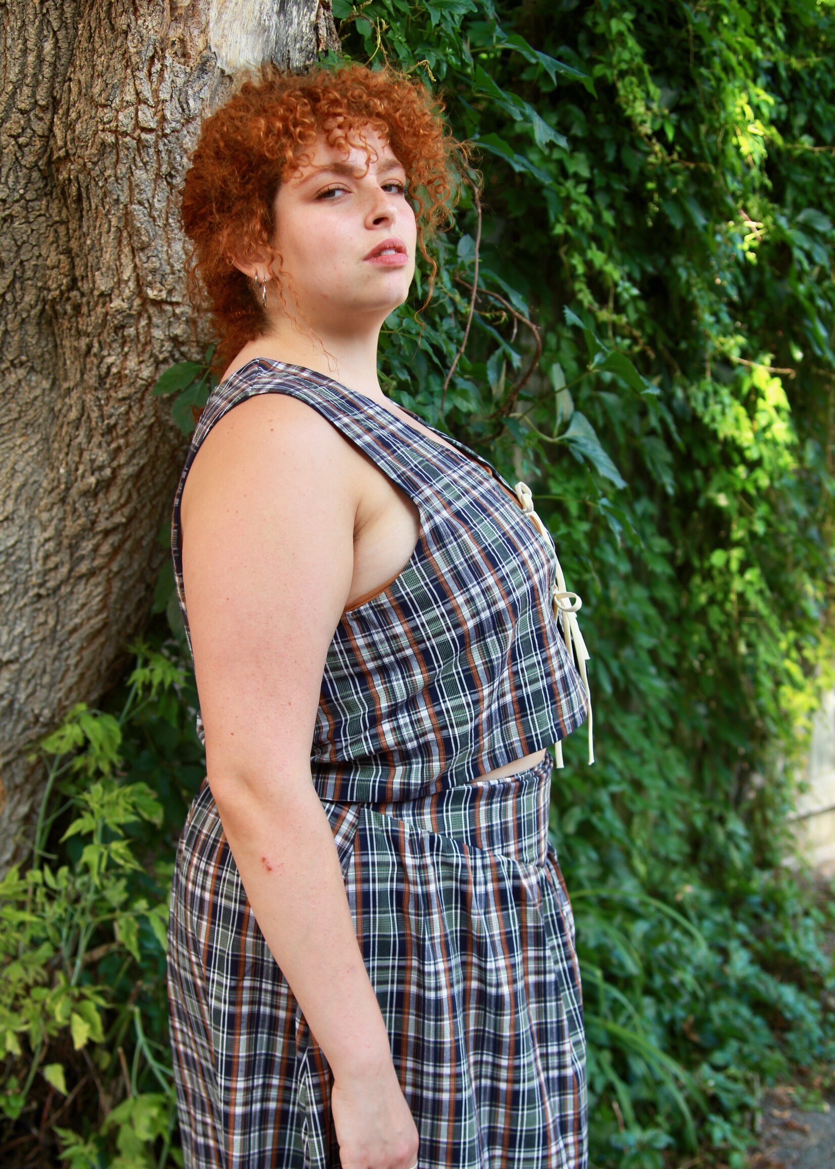 Studio Citizen Studio Fitted Vest in Autumn Plaid