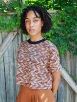 Studio Citizen Perfect Tee in Brown Wave Knit