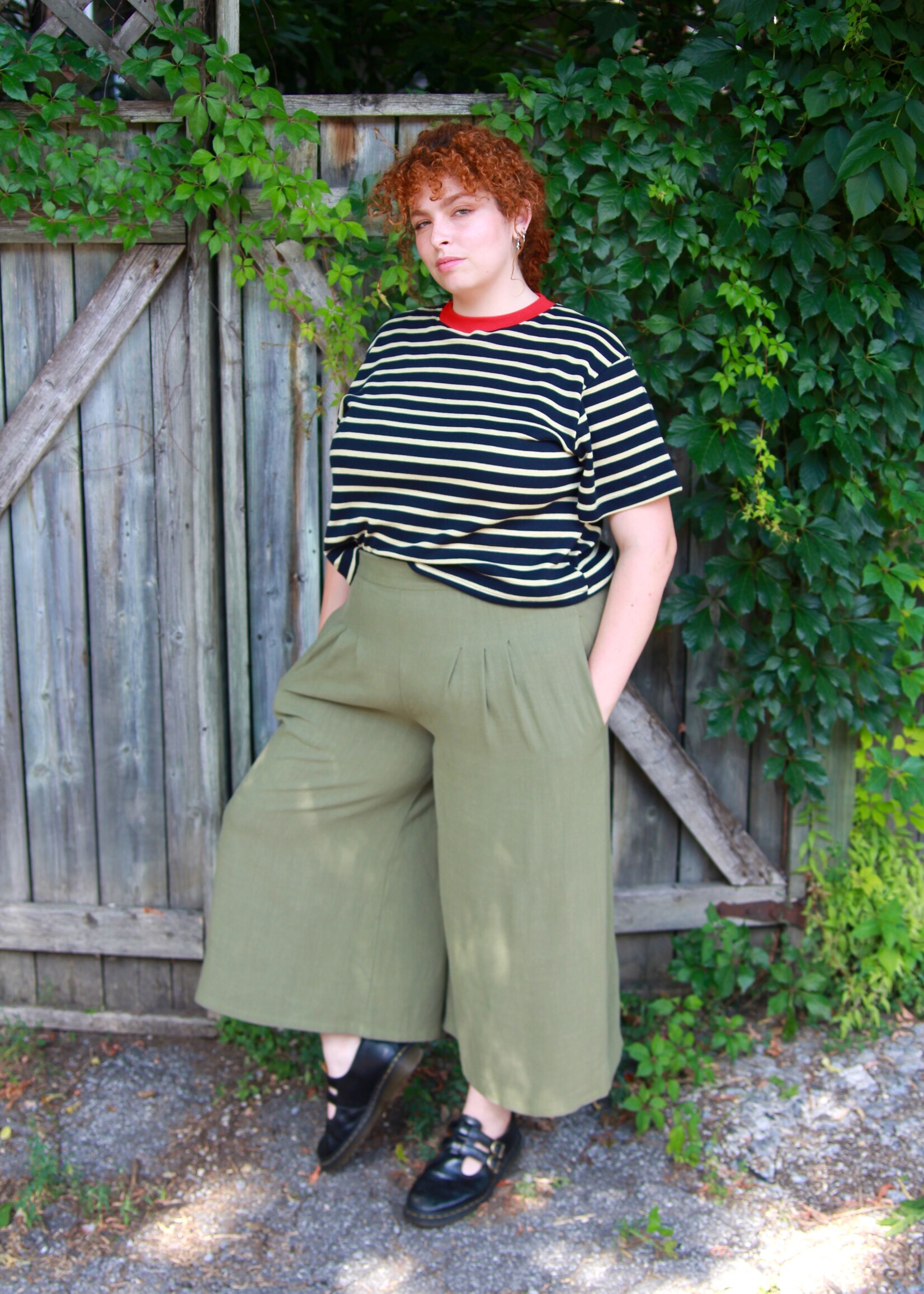 Studio Citizen Studio Citizen Palazzo Pants in Moss Green