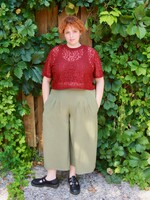 Studio Citizen Palazzo Pants in Moss Green