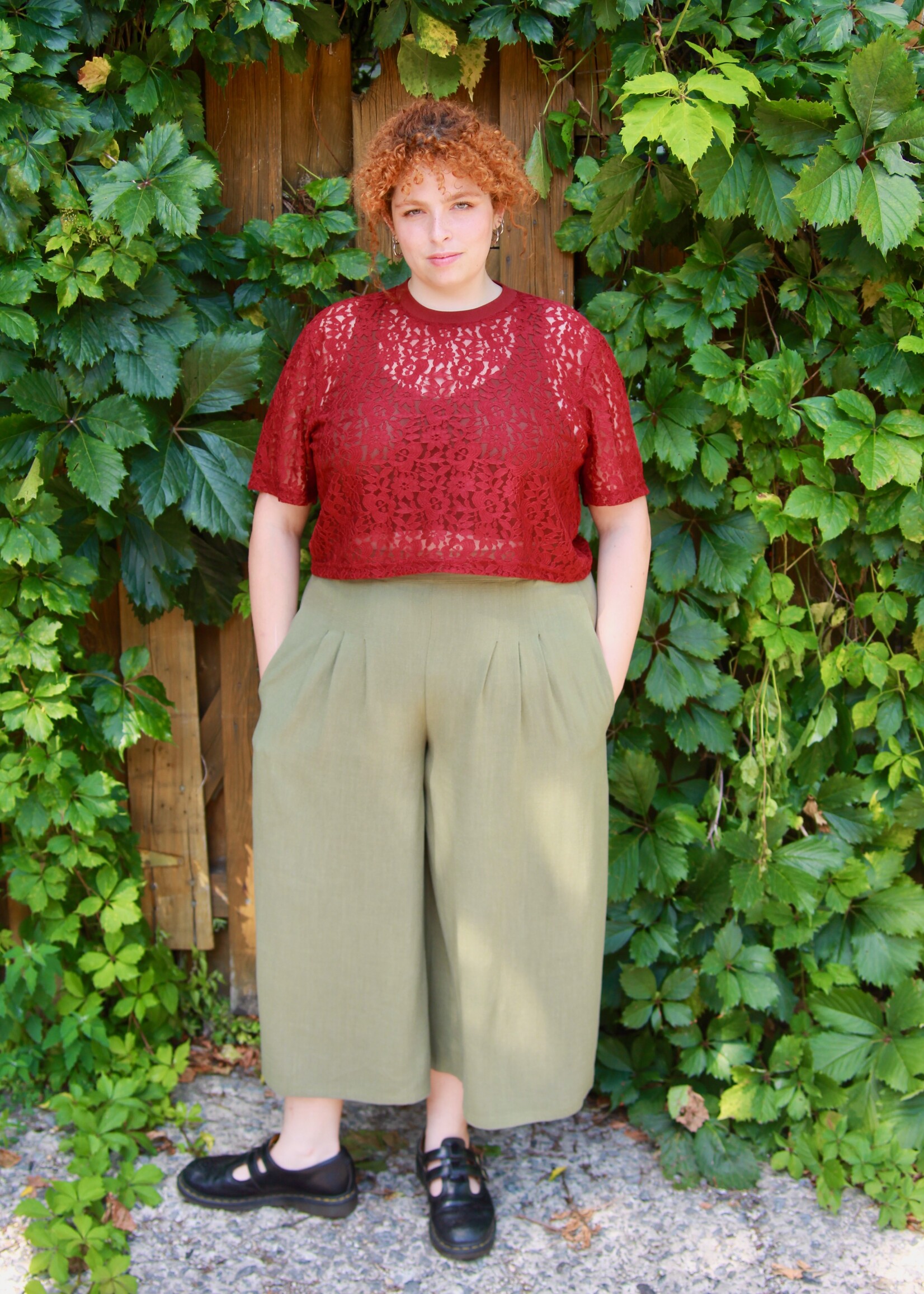 Studio Citizen Studio Citizen Palazzo Pants in Moss Green