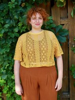 Studio Citizen Boxy Tee in Mustard  Lace