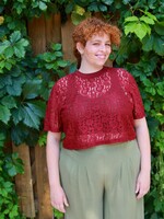 Studio Citizen Boxy Tee in Burgundy Lace