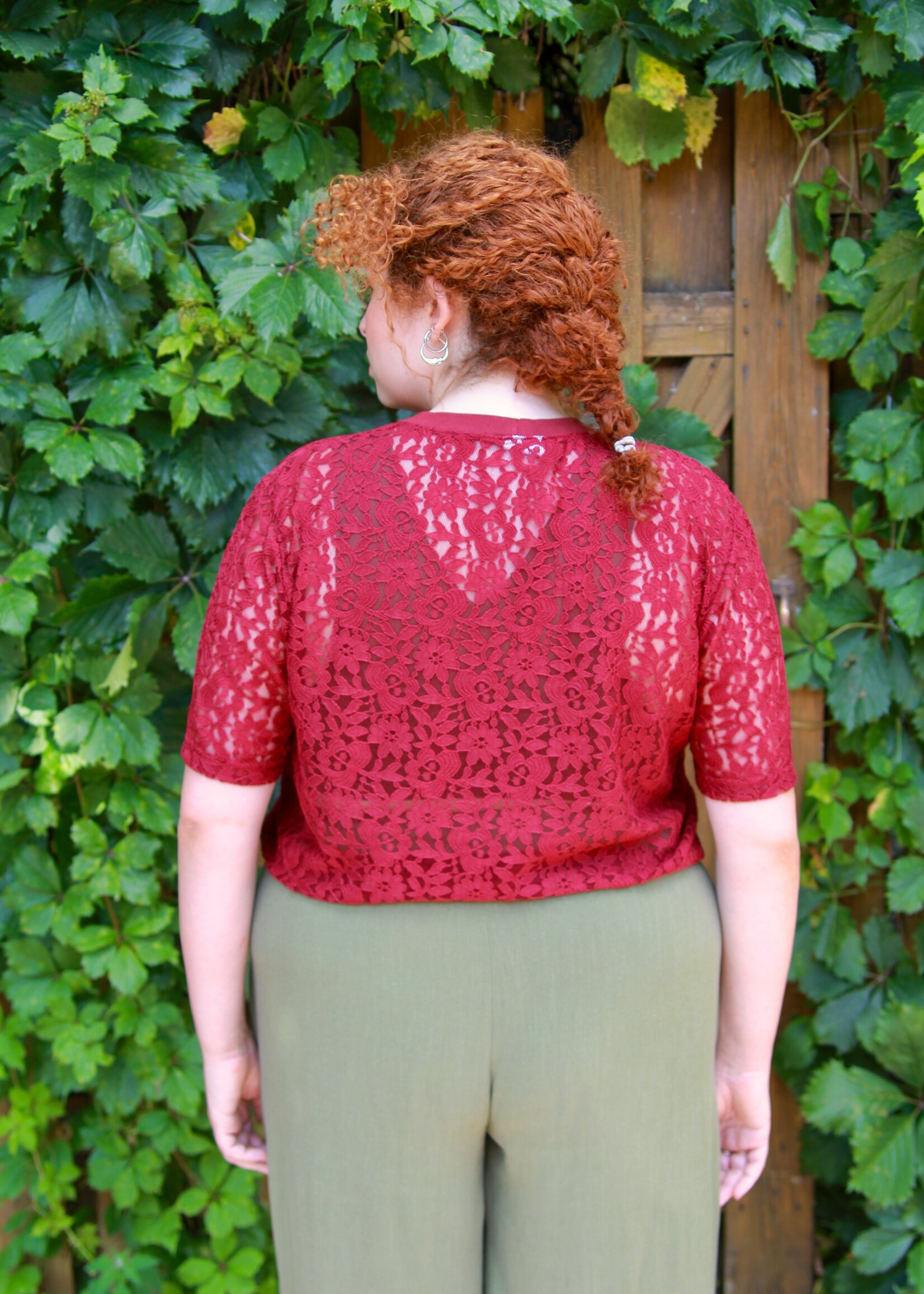 Studio Citizen Studio Citizen Boxy Tee in Burgundy Lace