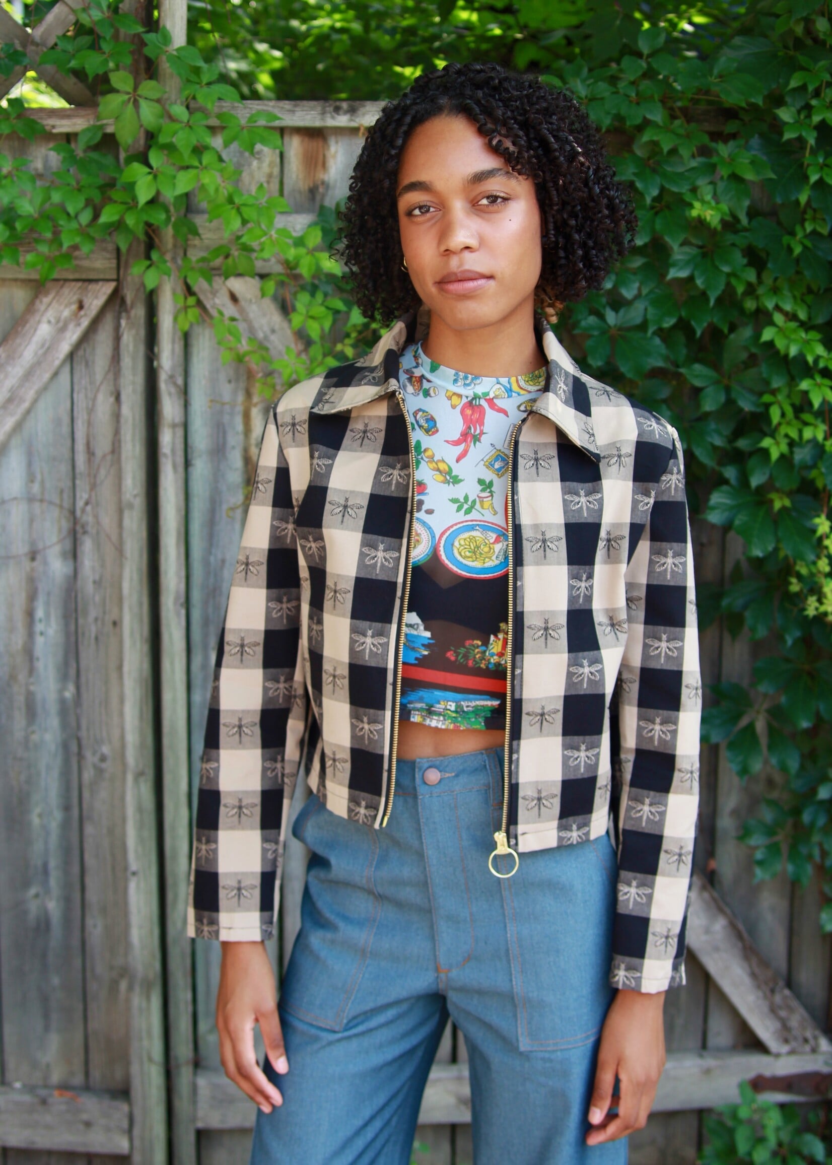 Studio Citizen Studio Citizen Jacket in Firefly Gingham Cotton Canvas
