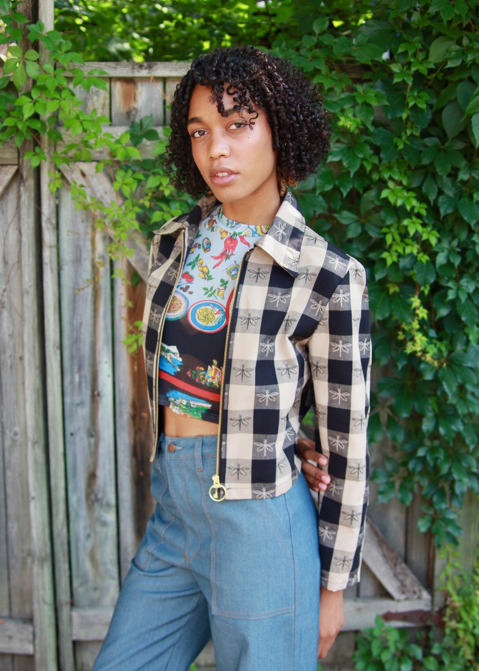 Studio Citizen Studio Citizen Jacket in Firefly Gingham Cotton Canvas