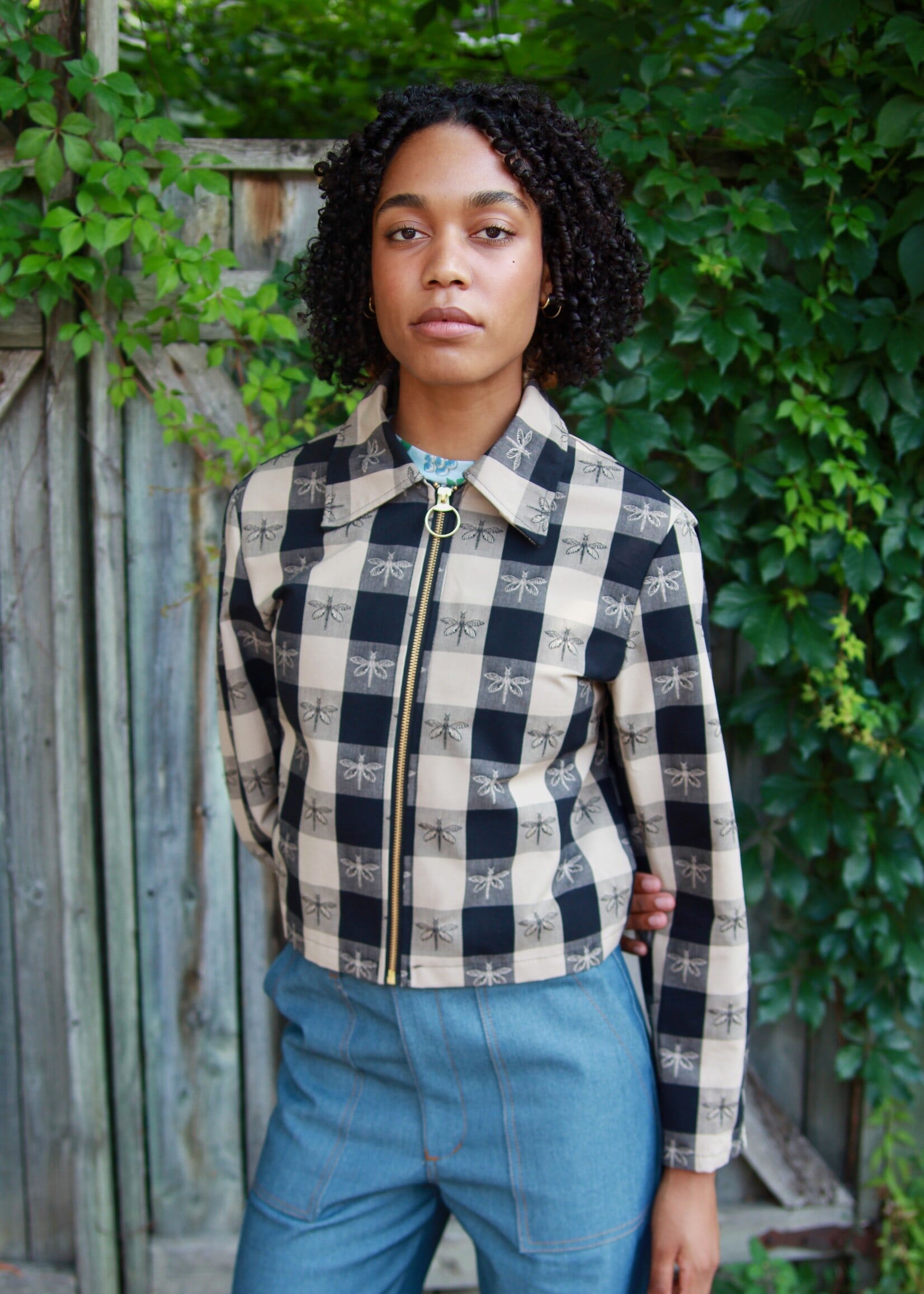 Studio Citizen Studio Citizen Jacket in Firefly Gingham Cotton Canvas