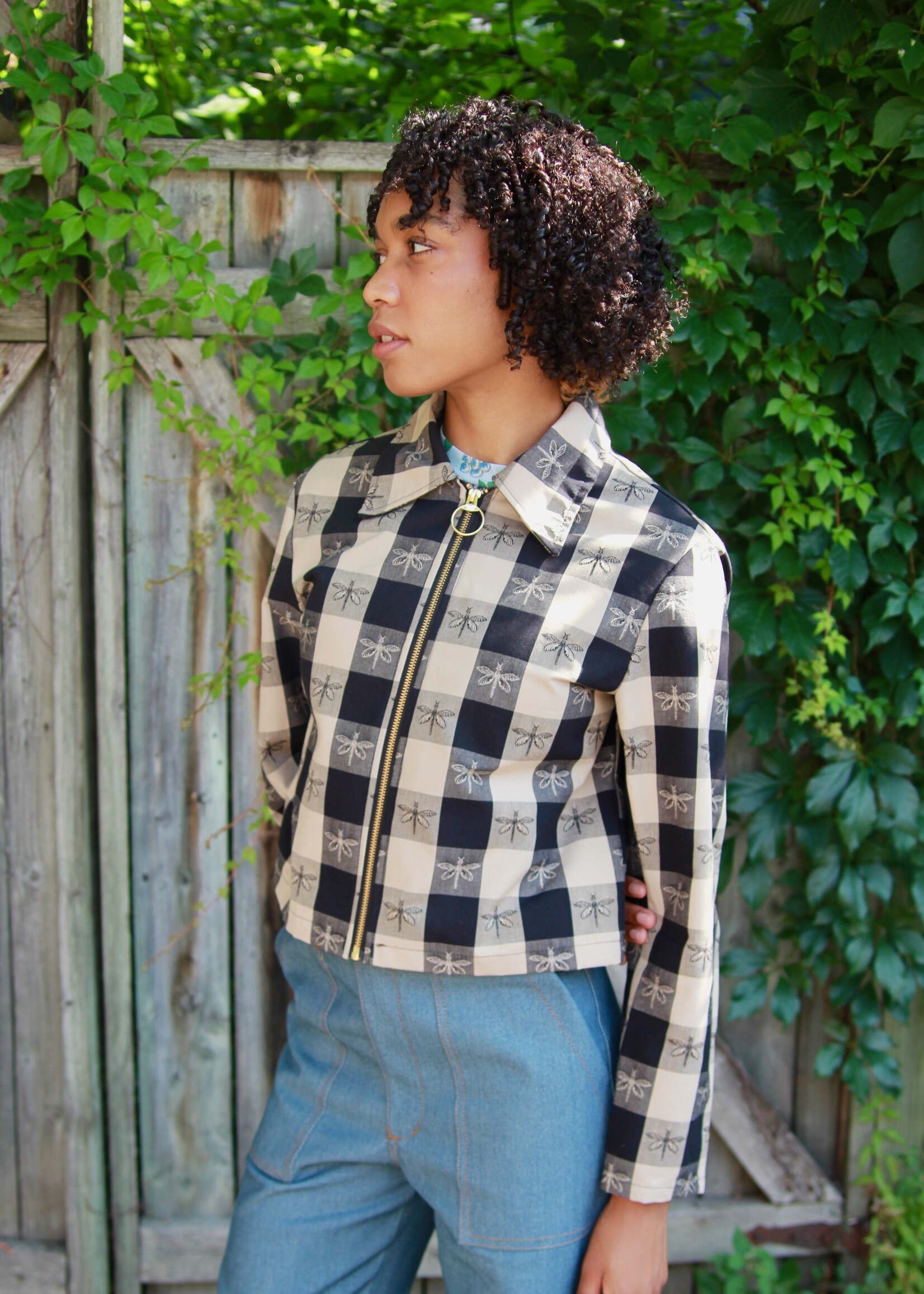 Studio Citizen Studio Citizen Jacket in Firefly Gingham Cotton Canvas
