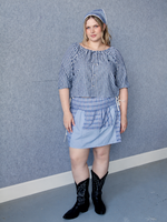 Studio Citizen Upcycled Back to School Skirt - Blue Plaid - XXL