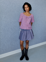 Studio Citizen Upcycyled Back to School Skirt - Purple Plaid - S