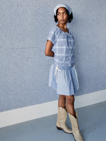 Studio Citizen Upcycyled Back to School Skirt - Blue Gingham - S