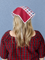 Studio Citizen Upcycyled Back to School Bandana - Red Plaid