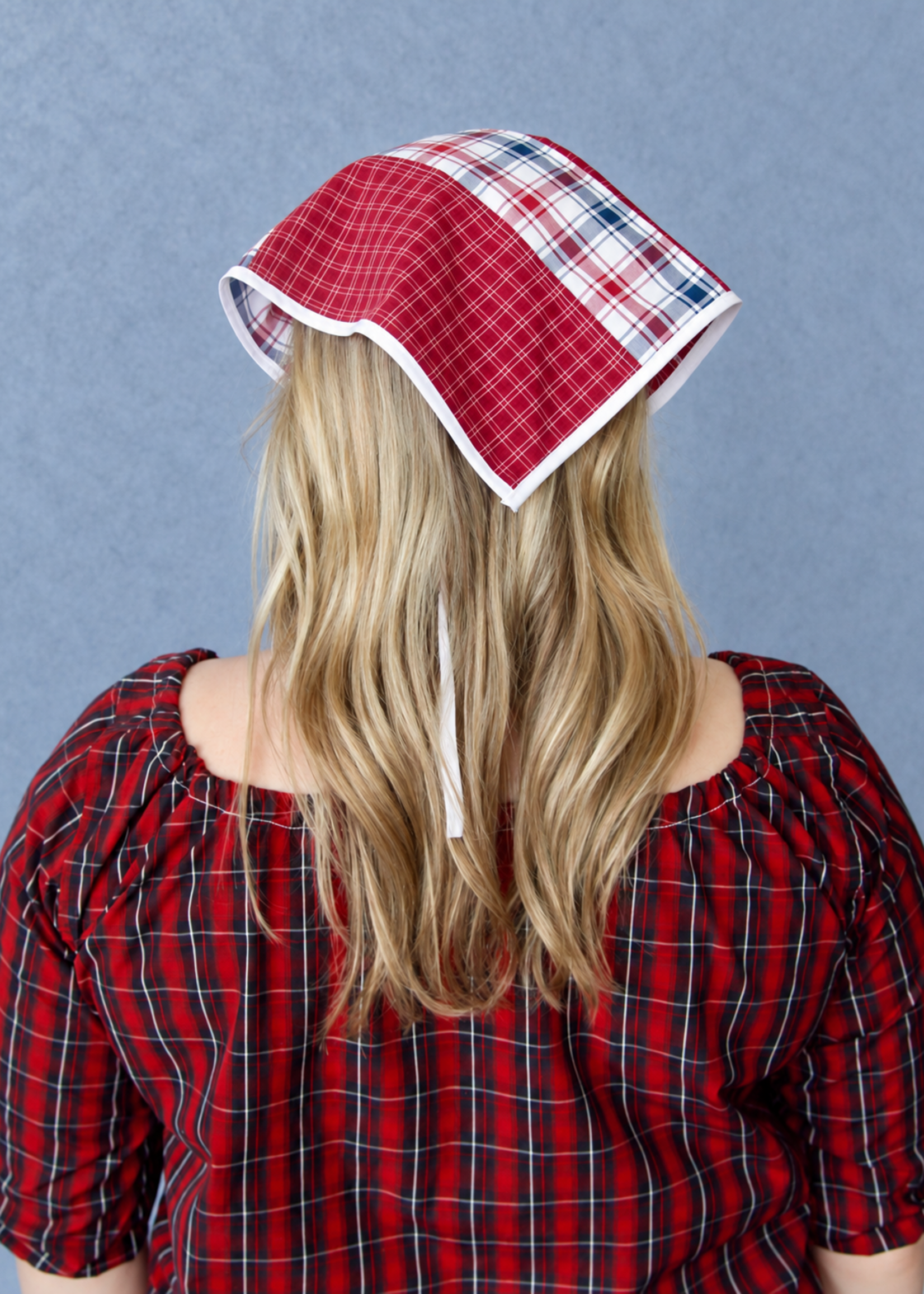 Studio Citizen Upcycyled Back to School Bandana - Red Plaid