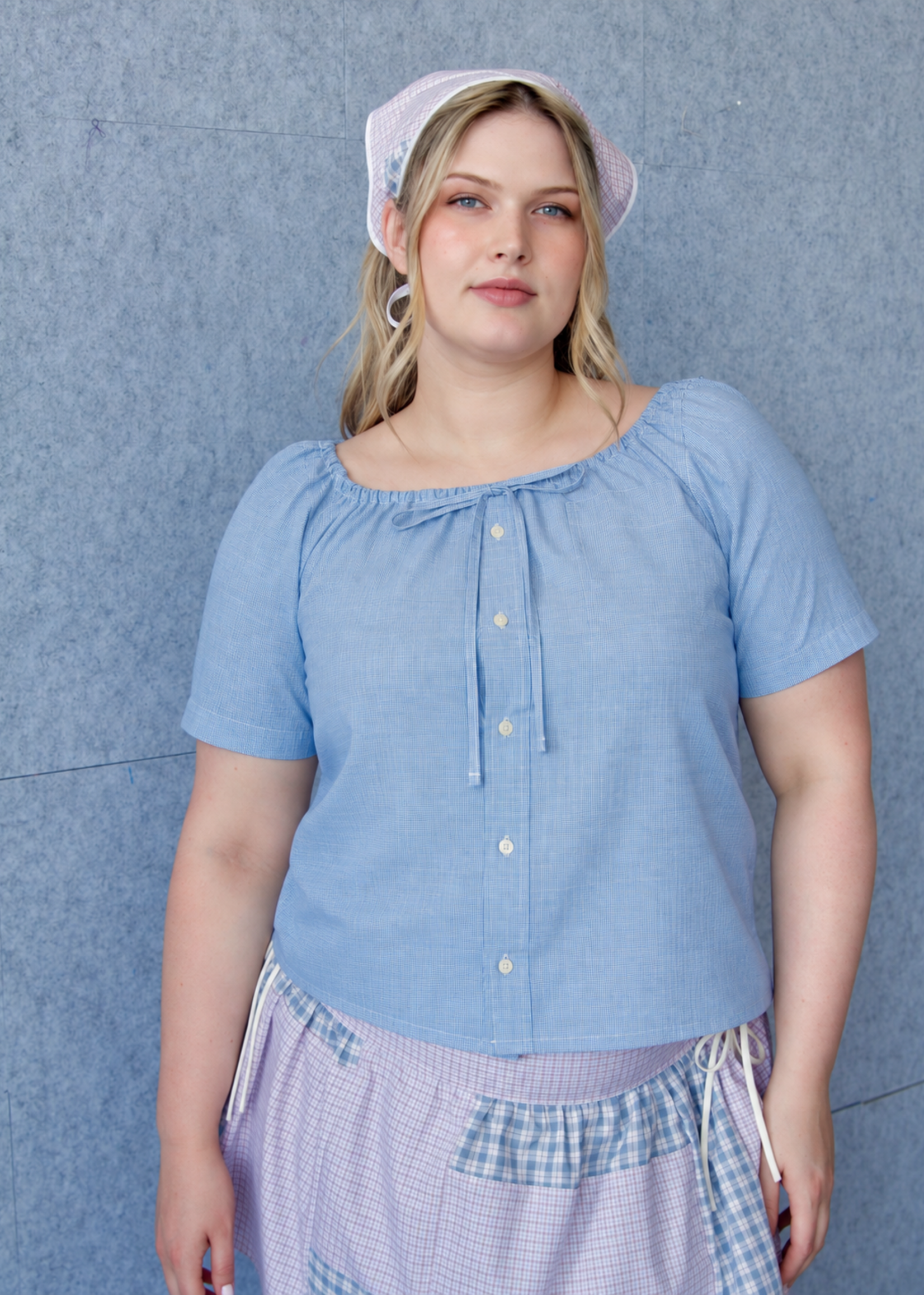 Studio Citizen Upcycyled Back to School Bandana - Pink Plaid
