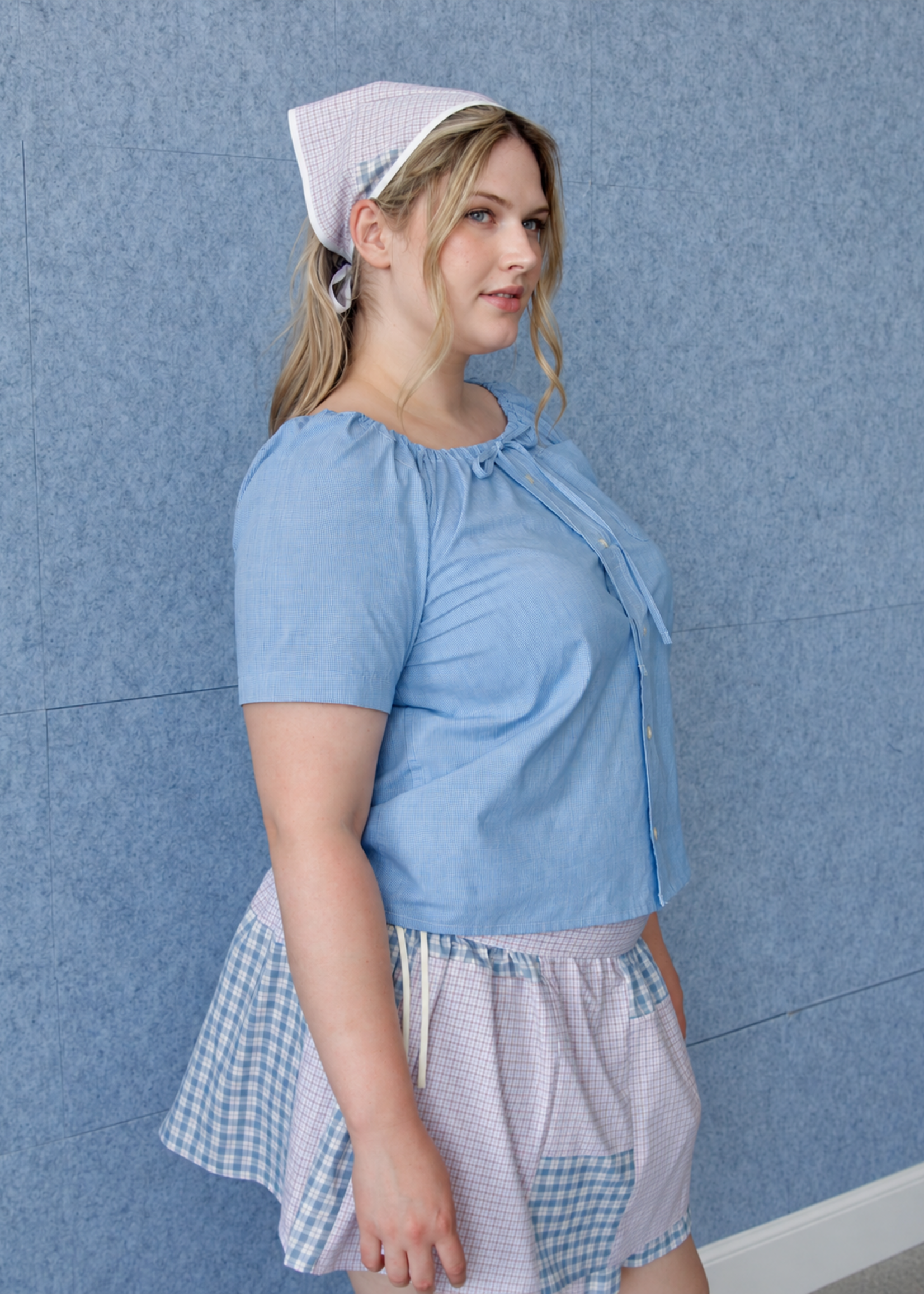 Studio Citizen Upcycyled Back to School Bandana - Pink Plaid