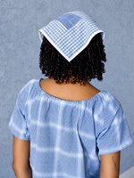Studio Citizen Upcycyled Back to School Bandana - Light Blue Plaid