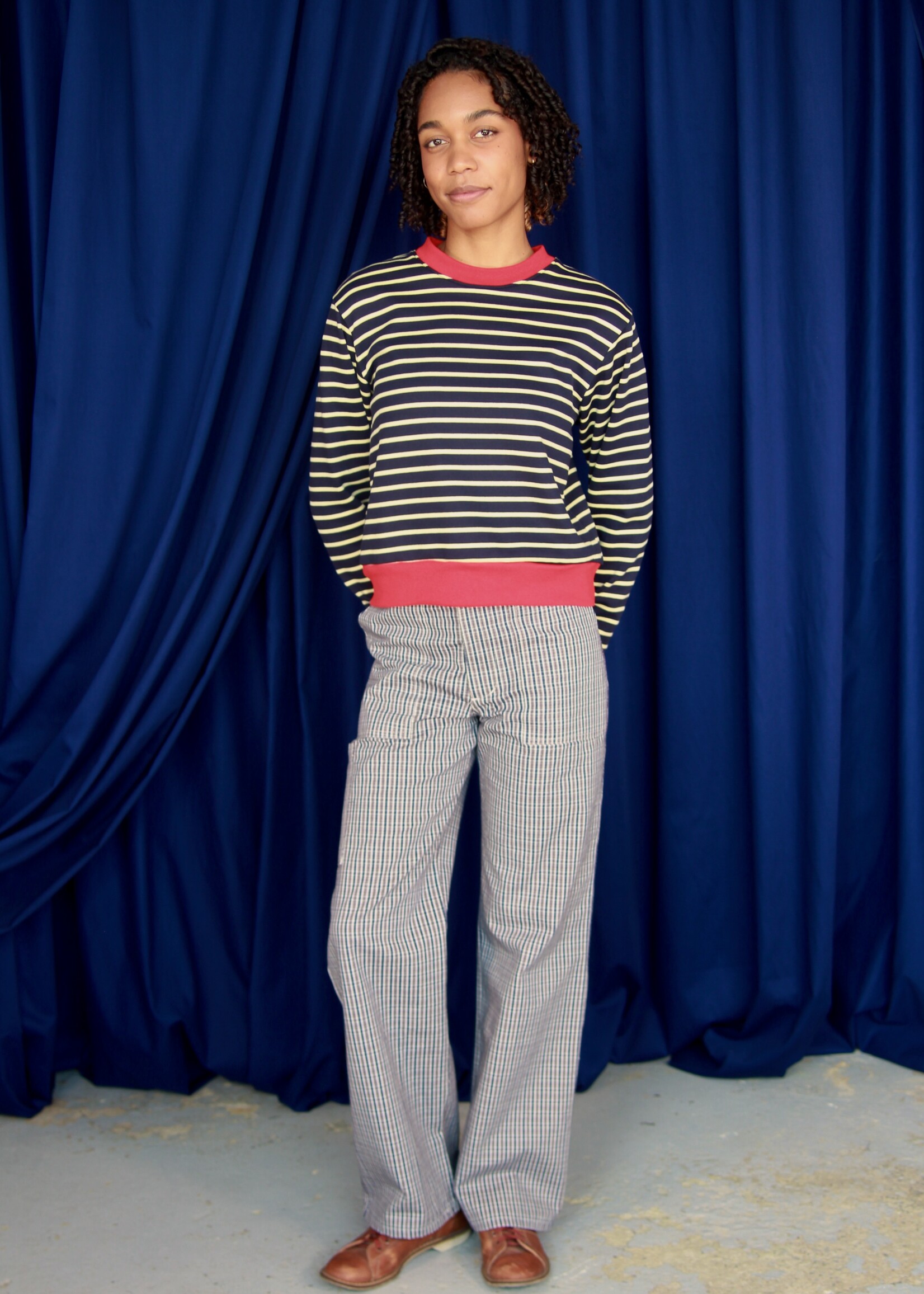 Studio Citizen Studio Citizen Carpenter Pants in Blue Plaid