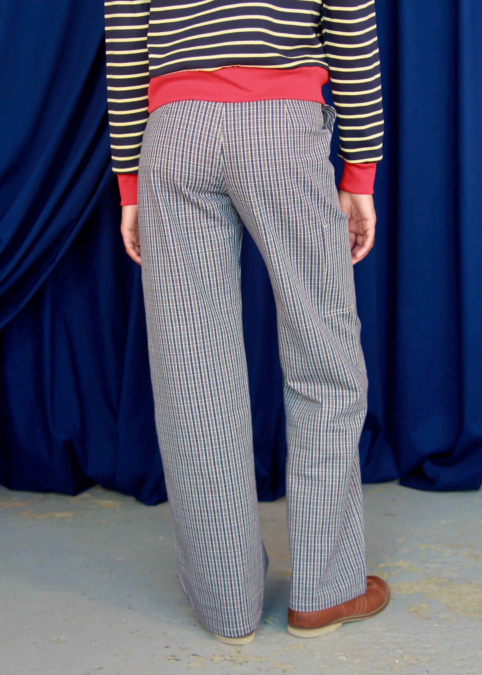 Studio Citizen Studio Citizen Carpenter Pants in Blue Plaid