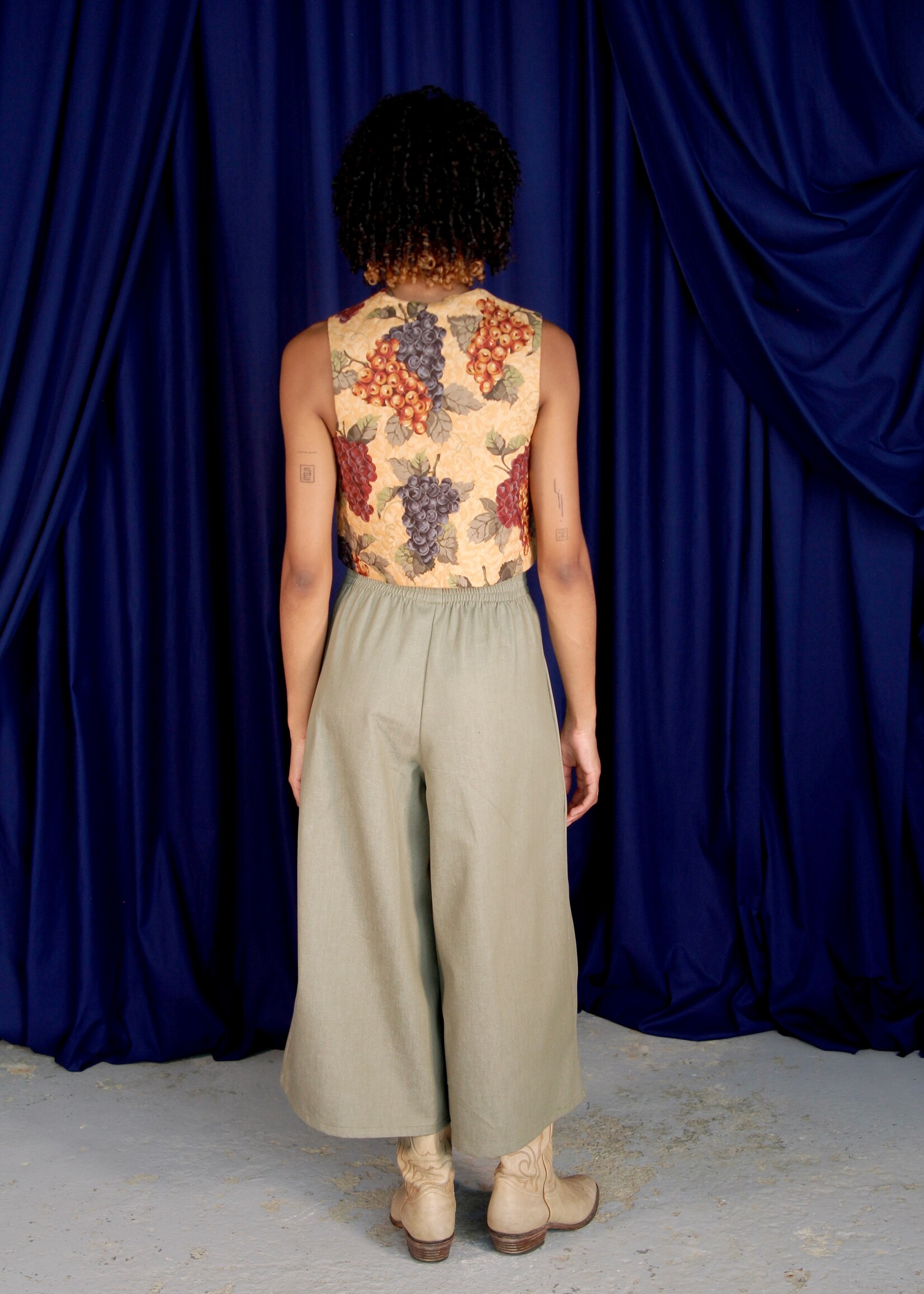 Studio Citizen Studio Citizen Palazzo Pants in Green Denim