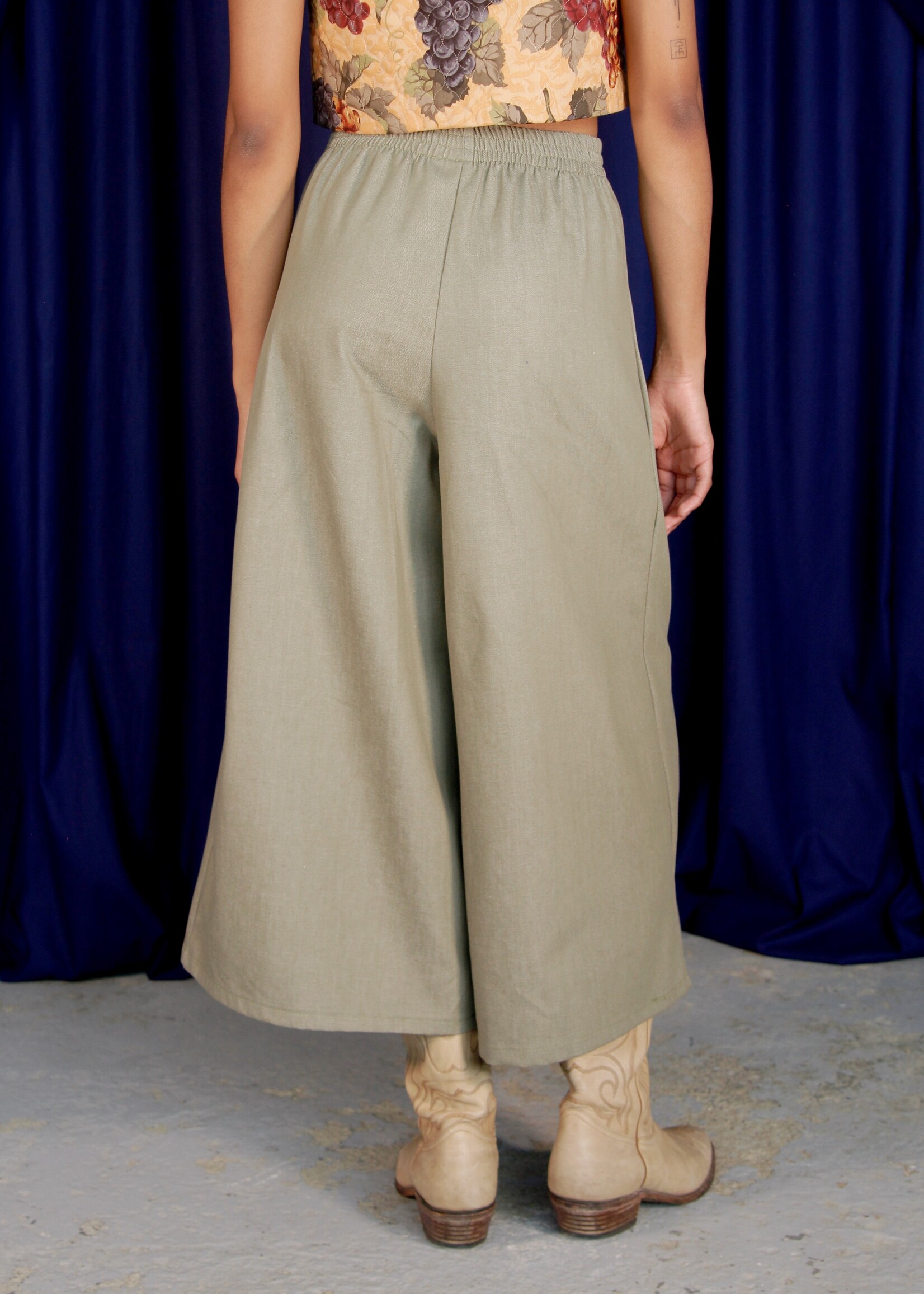 Studio Citizen Studio Citizen Palazzo Pants in Green Denim