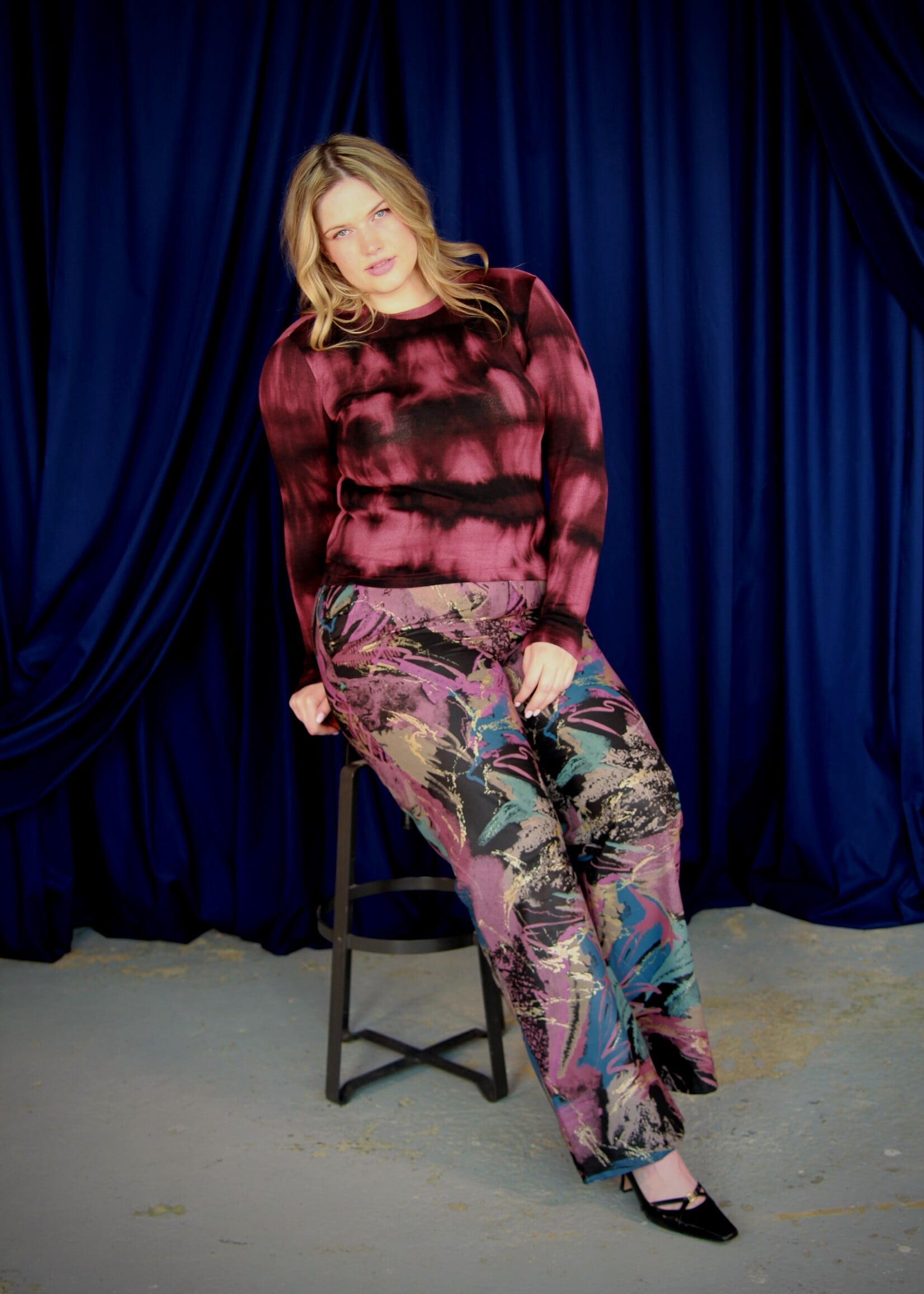 Studio Citizen Studio Citizen Straight Cut Pants in Paint Splattered Cotton