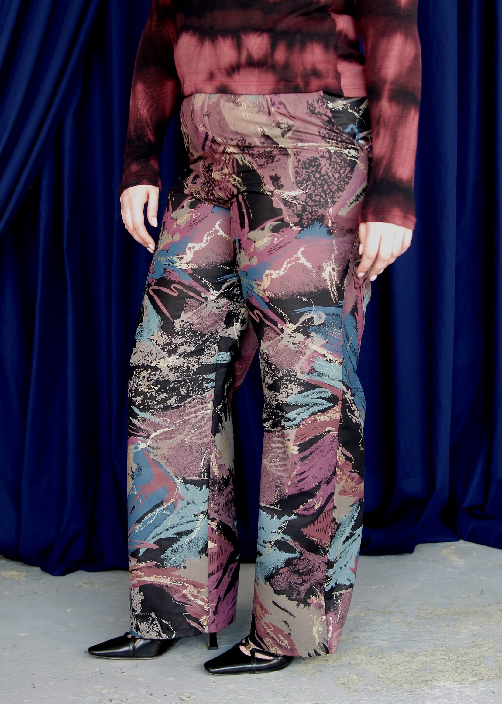 Studio Citizen Studio Citizen Straight Cut Pants in Paint Splattered Cotton
