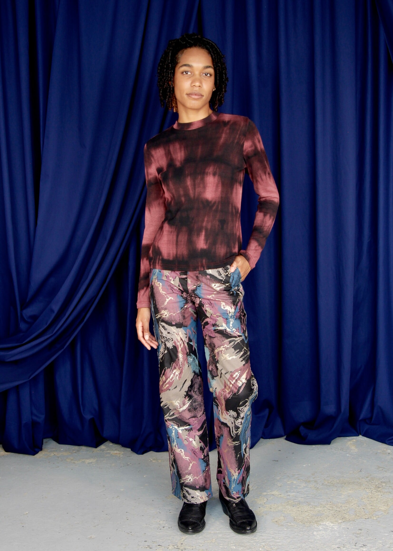 Studio Citizen Studio Citizen Straight Cut Pants in Paint Splattered Cotton