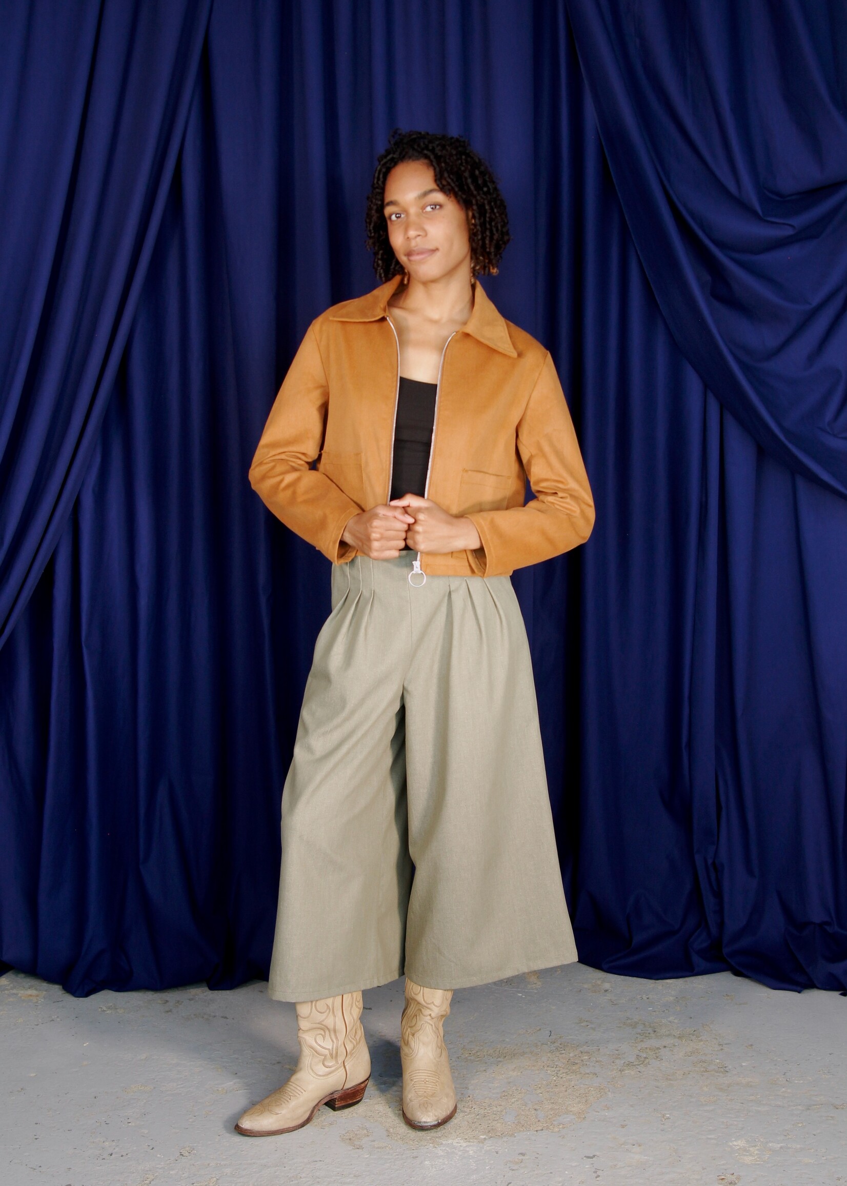 Studio Citizen Studio Citizen Palazzo Pants in Green Denim