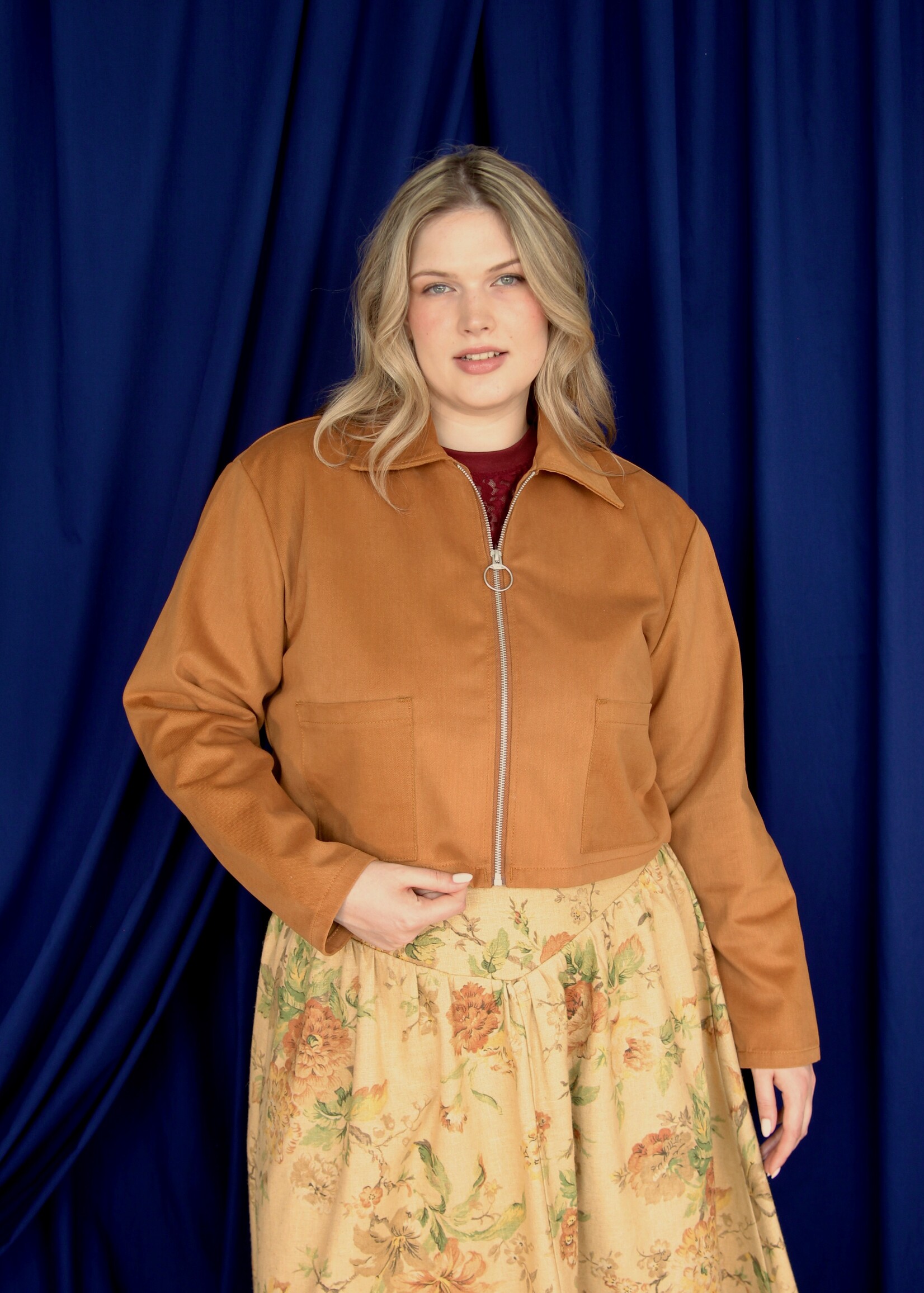 Studio Citizen Studio Citizen Zipper Jacket in Brown Ochre