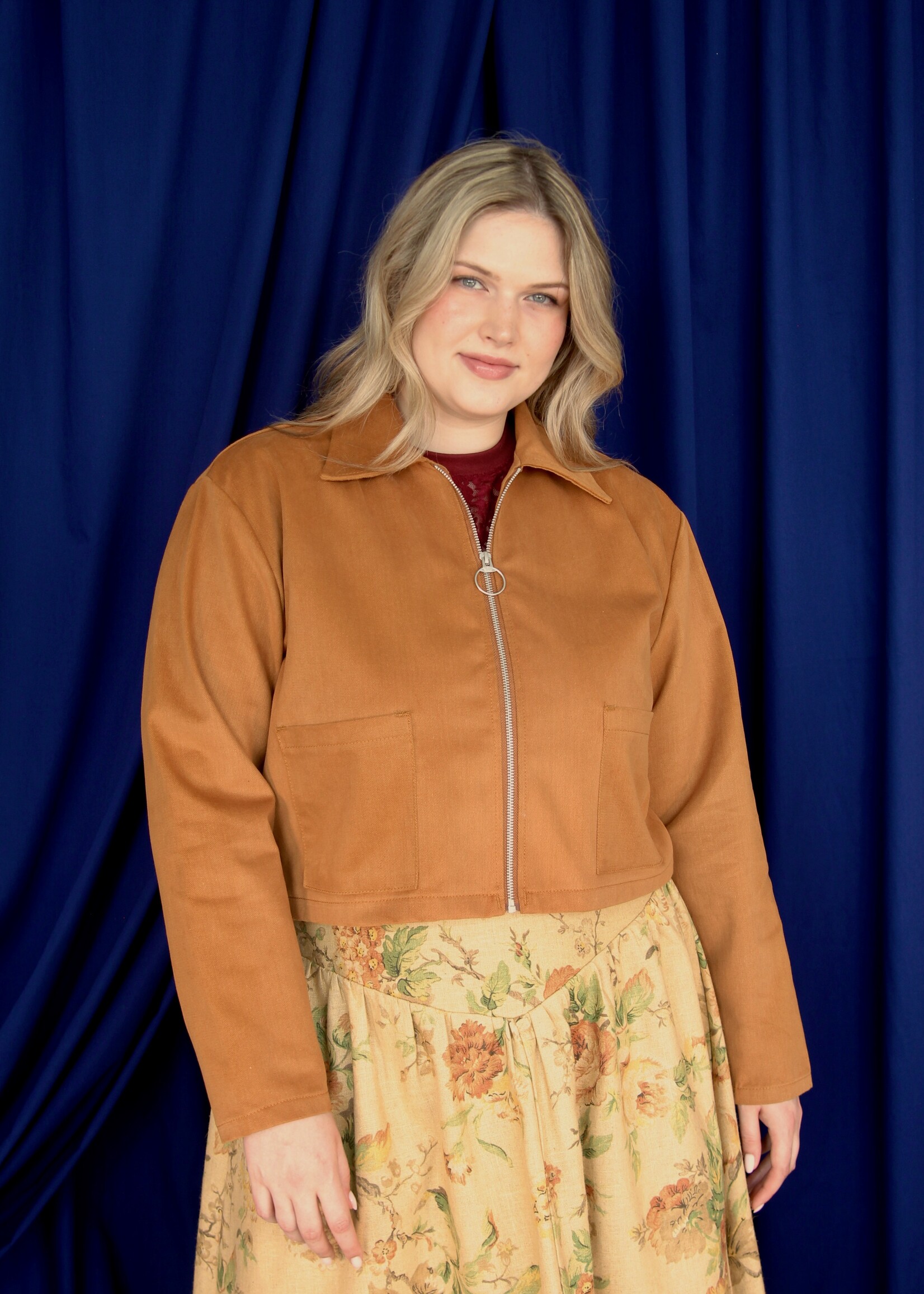 Studio Citizen Studio Citizen Zipper Jacket in Brown Ochre
