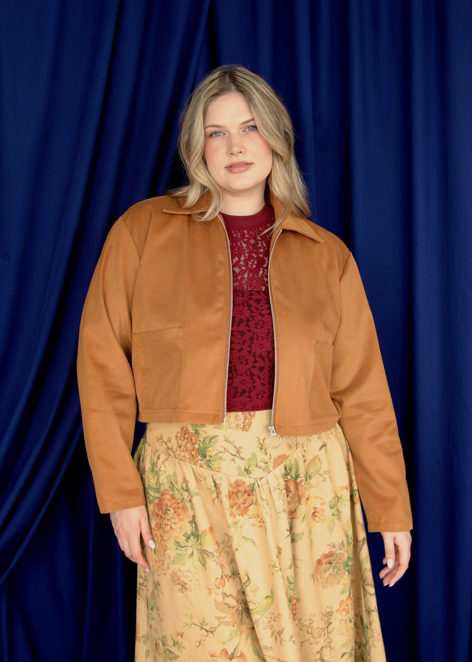 Studio Citizen Studio Citizen Zipper Jacket in Brown Ochre
