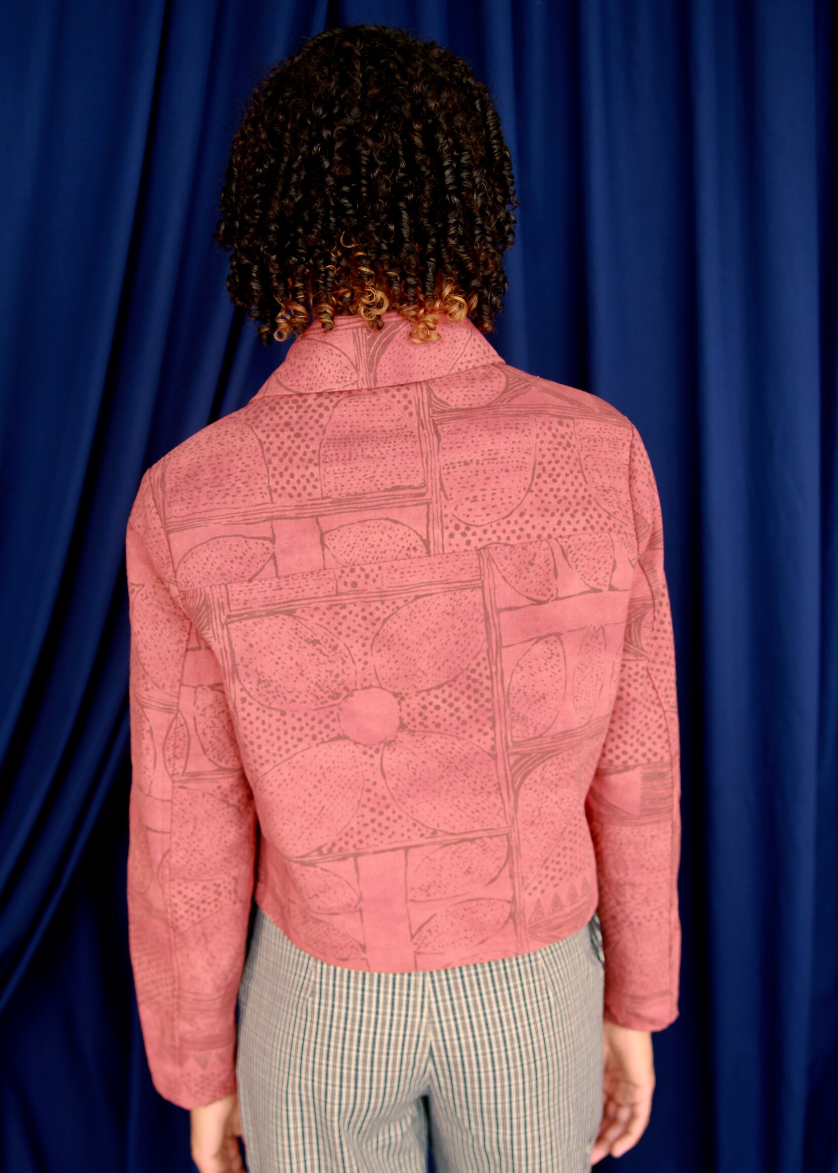 Studio Citizen Studio Citizen Zipper Jacket in Rust Block Print