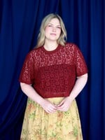 Studio Citizen Boxy Tee in Burgundy Lace