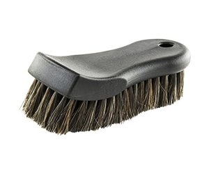 Leather Horse Hair Brush (BLACK)