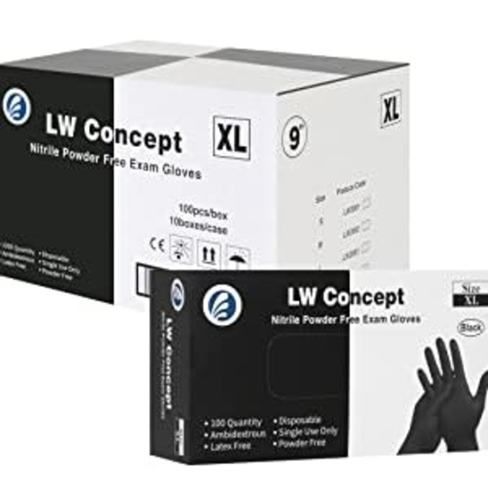 6mil Black Nitrile Gloves (X-LARGE)