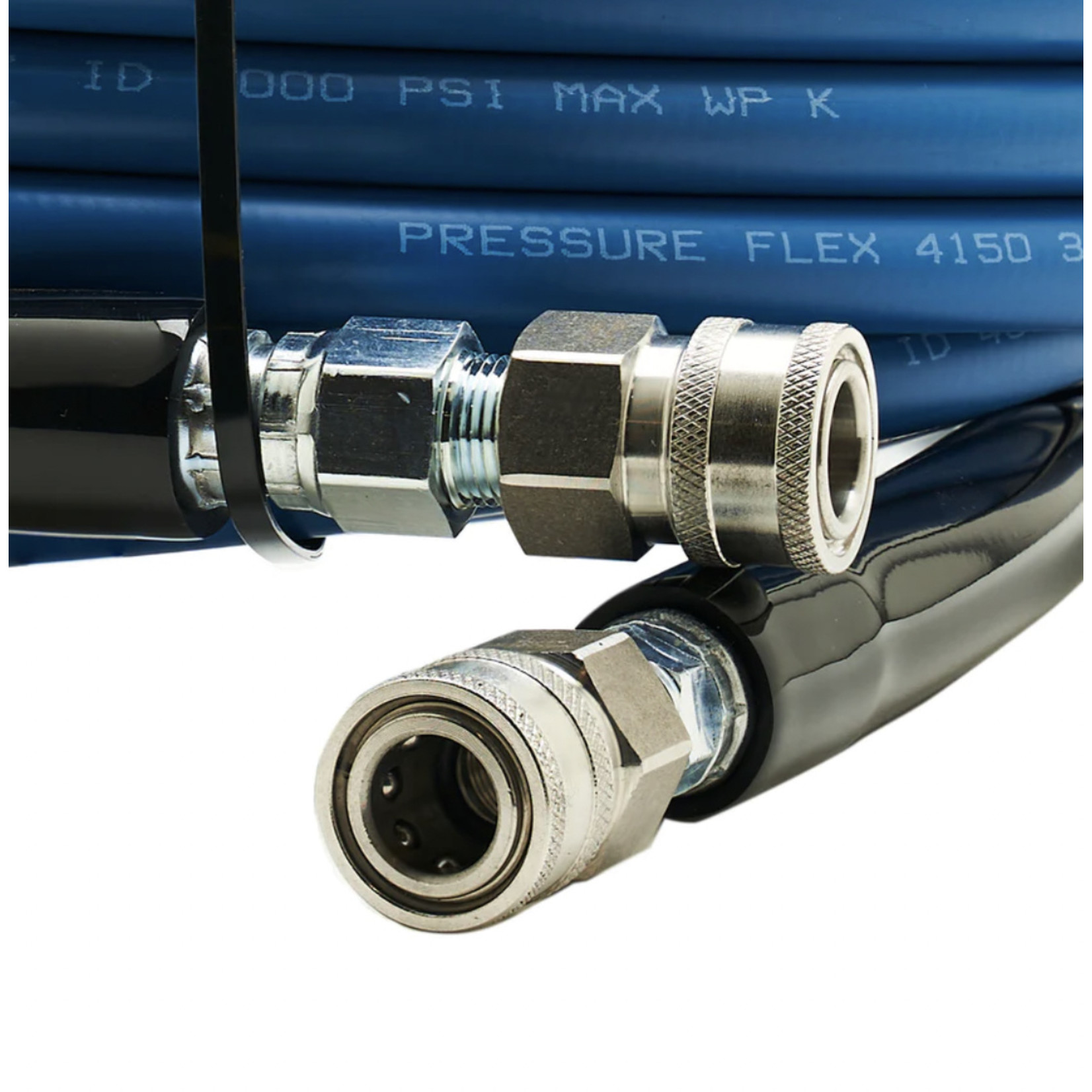 MTM Hydro Parts MTM Hydro KobraJet Smooth Blue 25’ Hose  4,000 PSI w/ SS Couplers