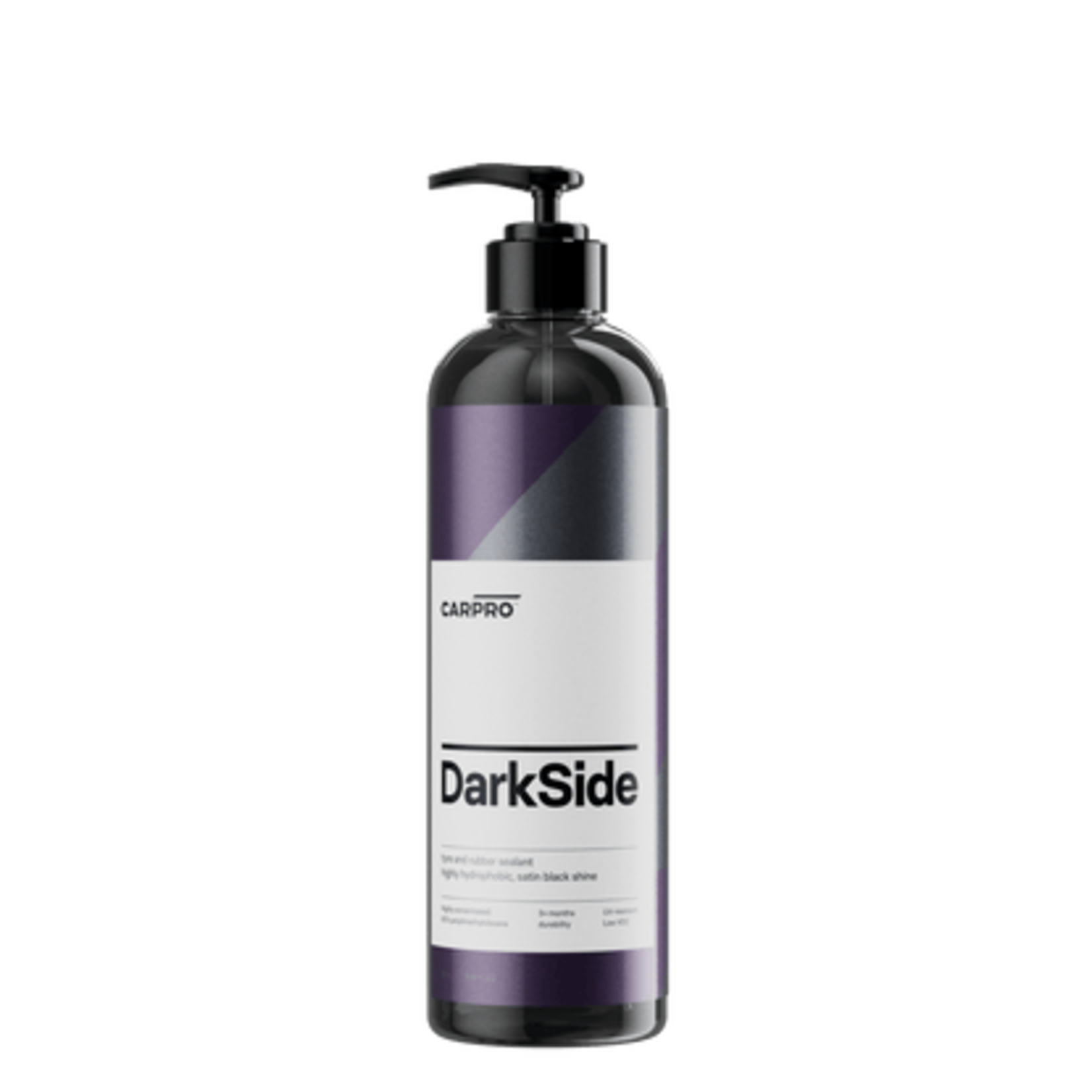  CARPRO Darkside - Tire & Rubber Sealant, Hydrophobic &  Self-Cleaning, Satin Black Shine, UV Protection, Revives Dull Faded Rubber,  Ready to Use - 500mL (17oz) : Automotive