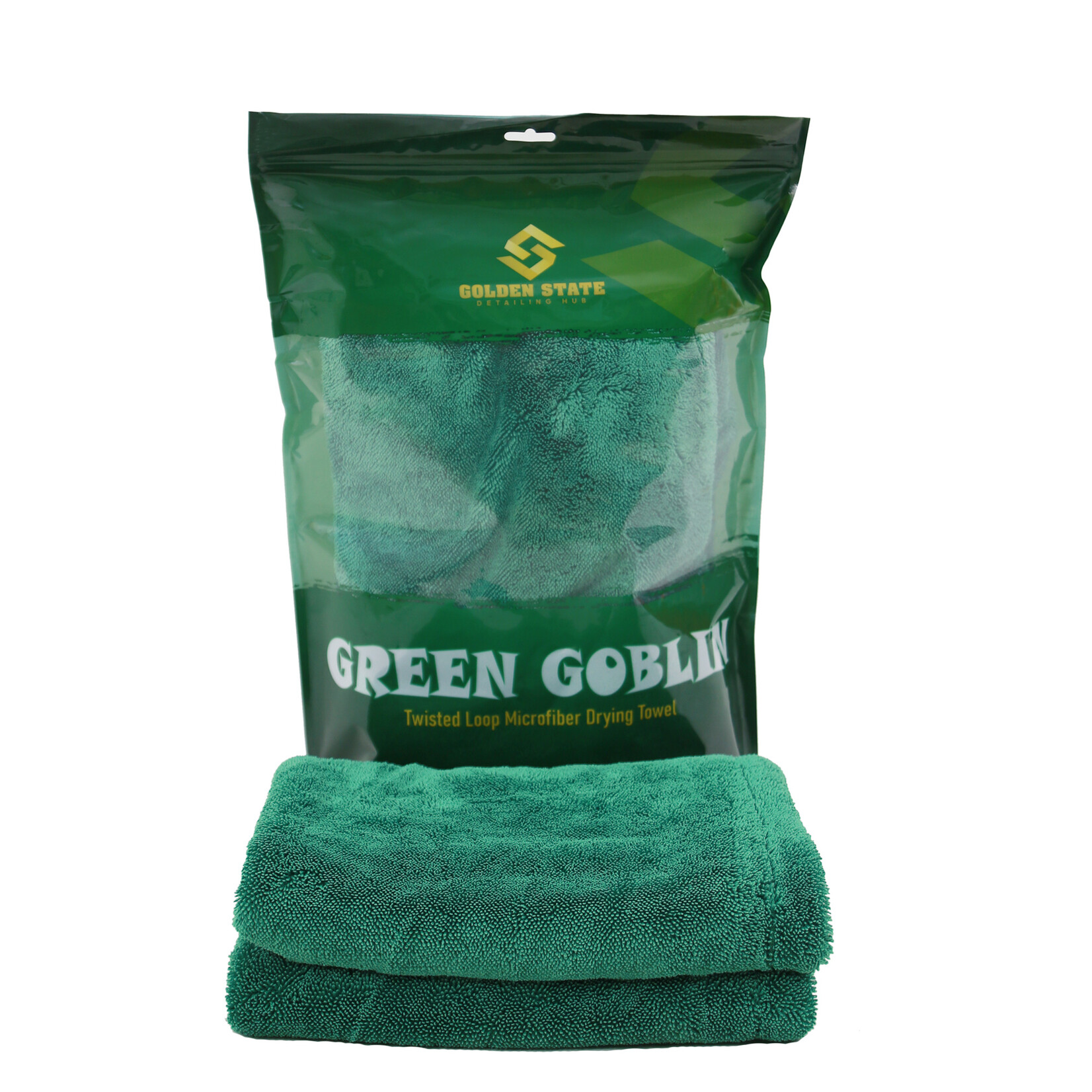 Golden State Trading Inc. The Green Goblin Twisted Loop Microfiber Drying Towel 24"x36"