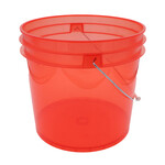 Golden State Trading Inc. RED Transparent Bucket 3.5GAL