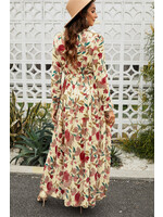 Wild Lotus Ruffle Tiered Maxi Dress