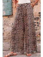 Desert Palm Boho Leopard Wide Leg Pants