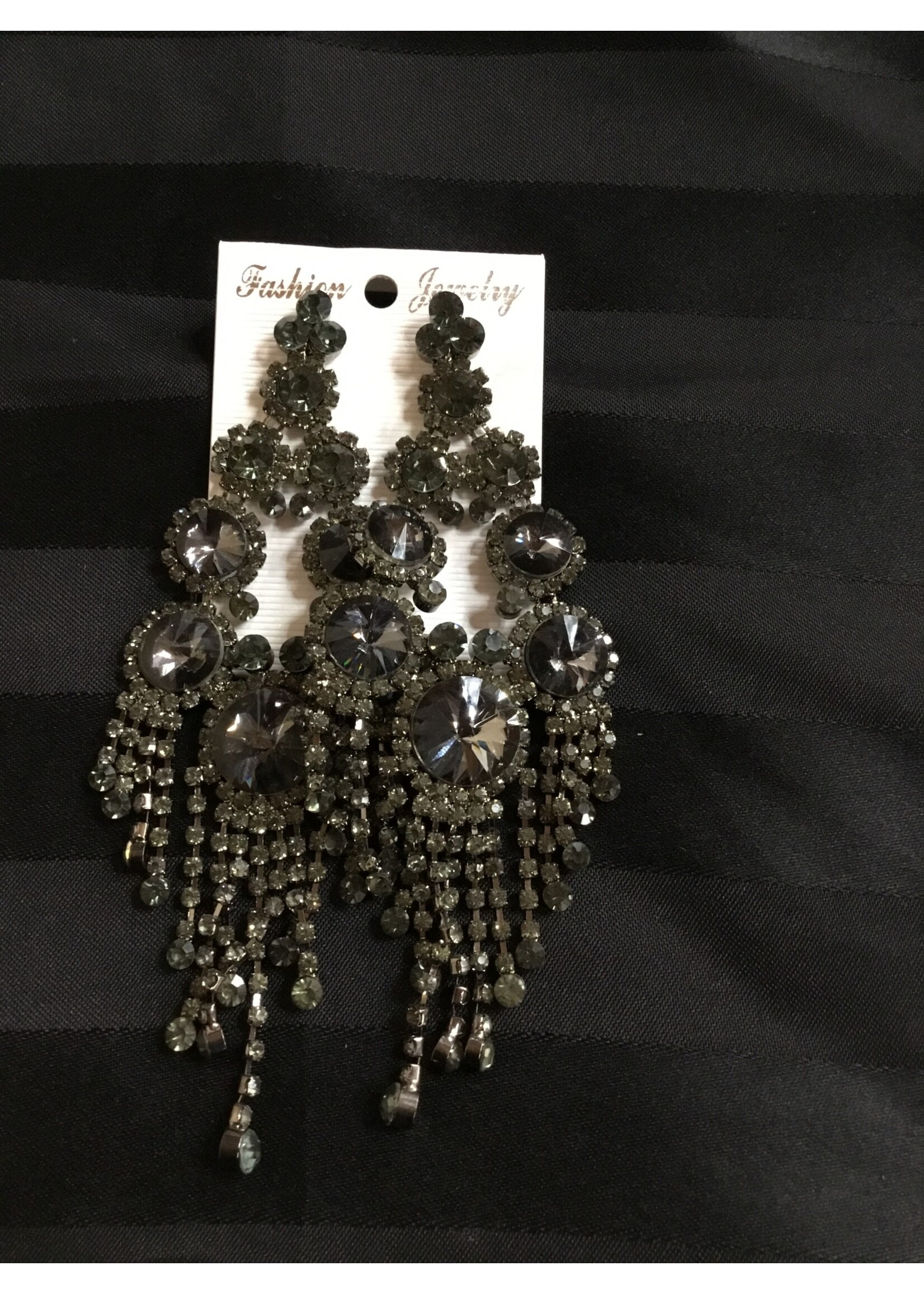 Large evening diamond earrings