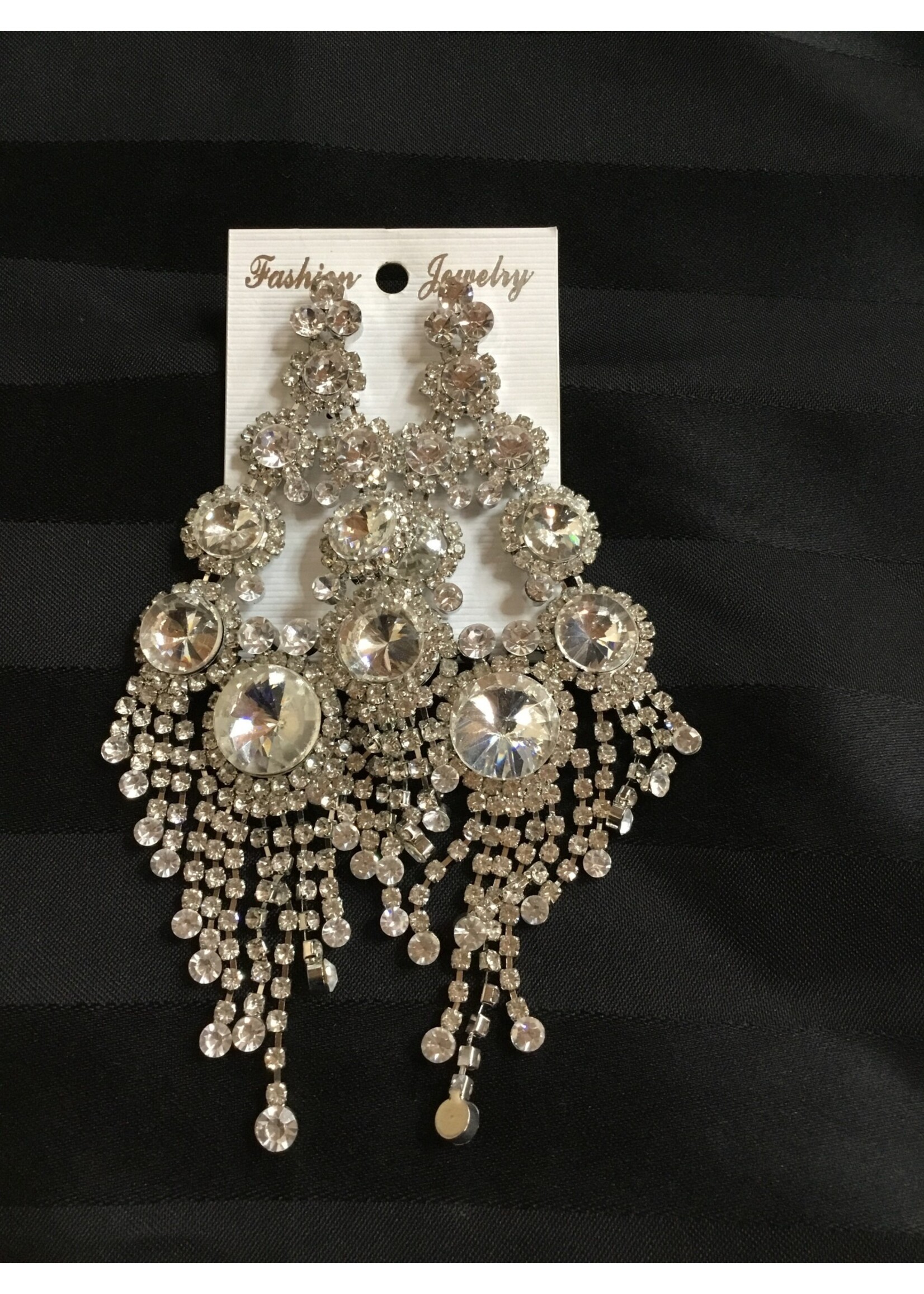 Large evening diamond earrings