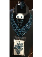 Sapphire blue necklace set