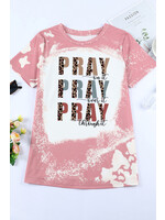 Pink PRAY Graphic Tie Dye Tee