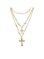 CROSS & FRESH WATER PEARL NECKLACE