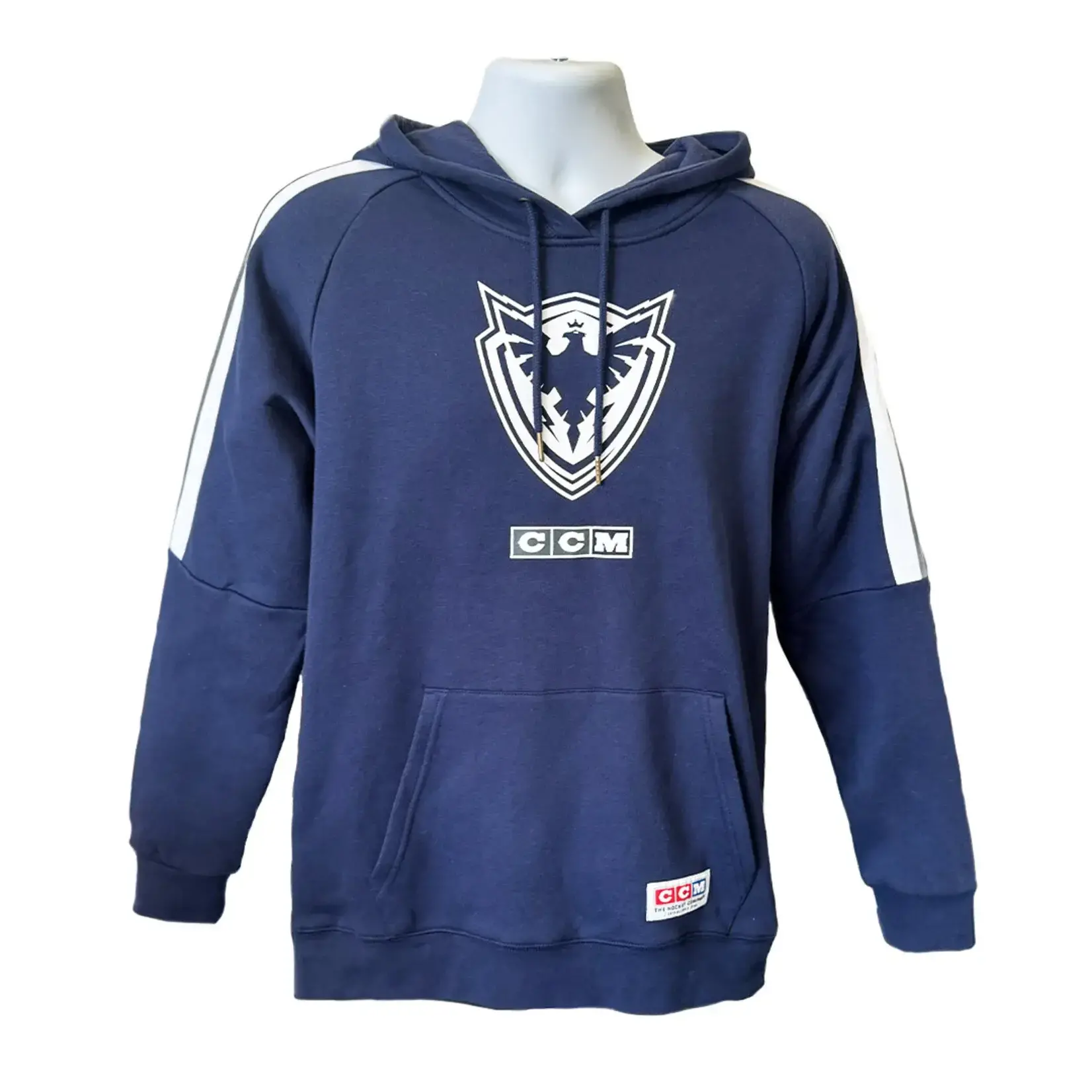 Chandail à capuchon - Marine & Gris charbon